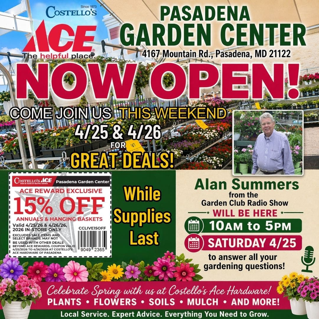 Pasadena Garden Center NOW OPEN!