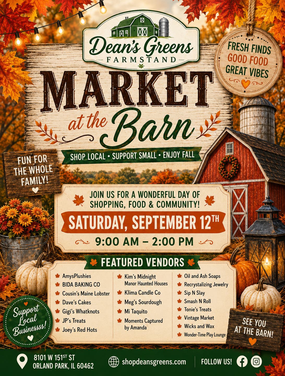 Dean’s Greens Market at the Barn