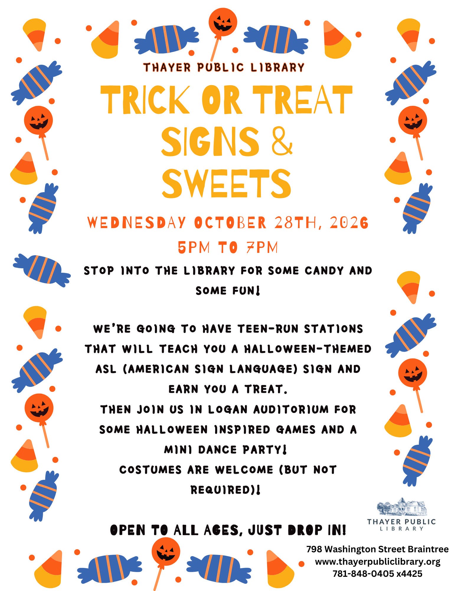 Trick or Treat: Signs & Sweets