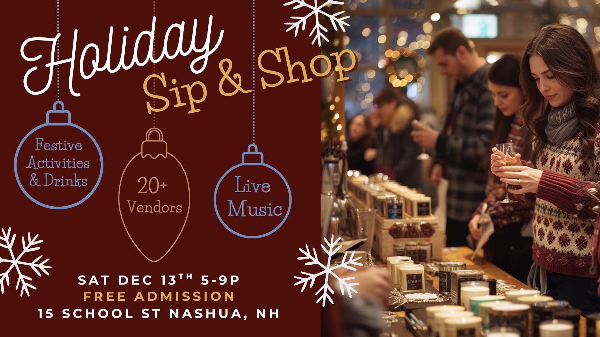 Holiday Sip & Shop - Nashua