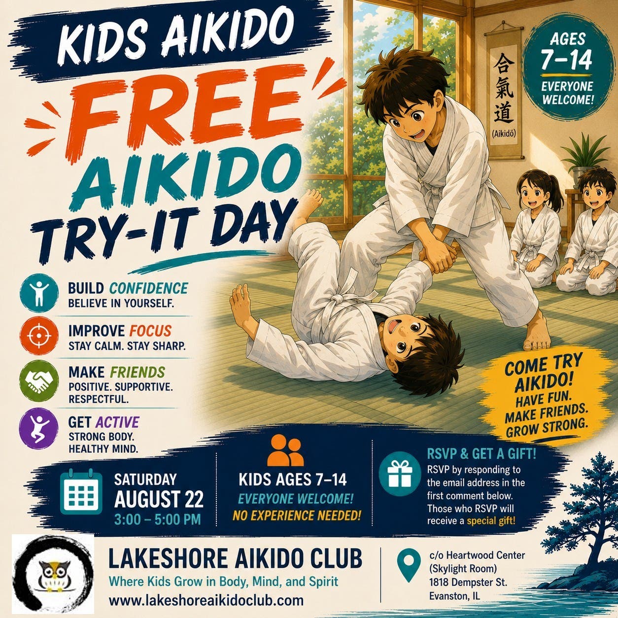Try-it for FREE Aikido For Kids