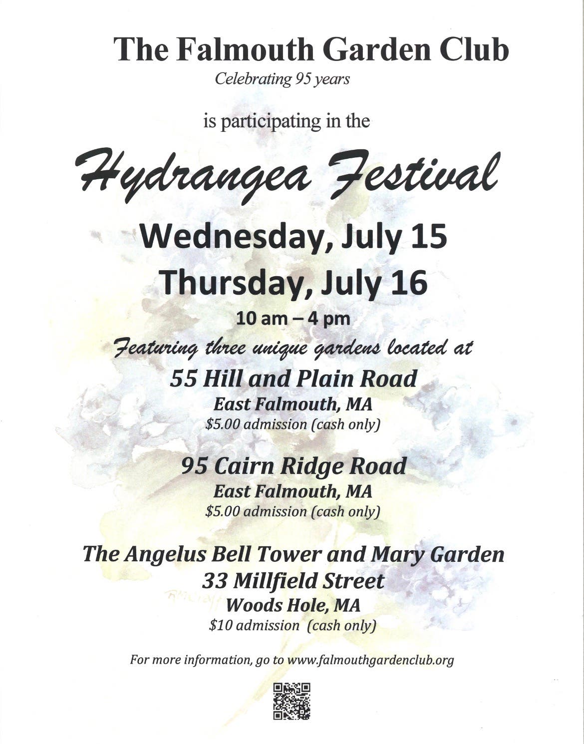 Falmouth Garden Club Hydrangea Festival Gardens