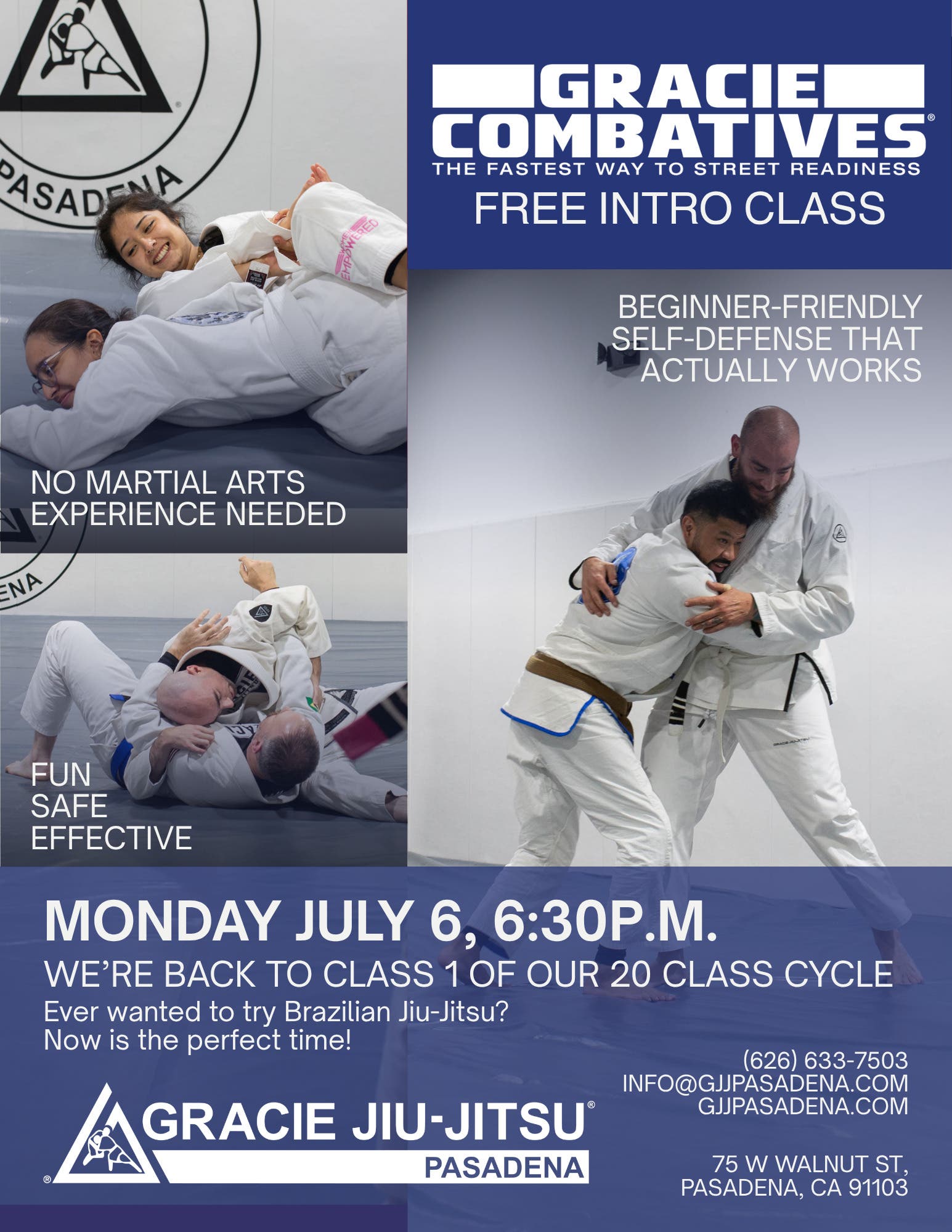 Gracie Combatives Free Intro Class
