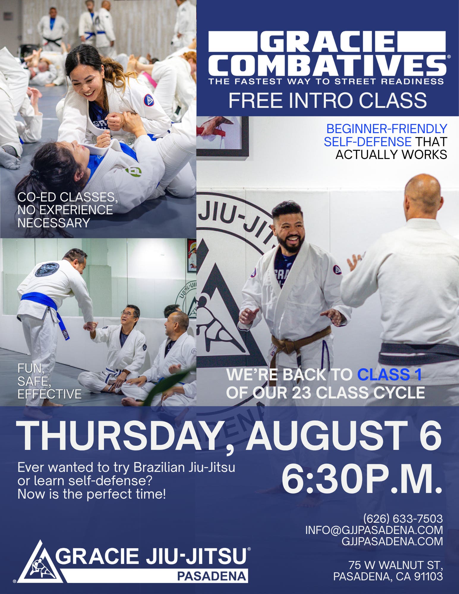Gracie Combatives Free Intro Class