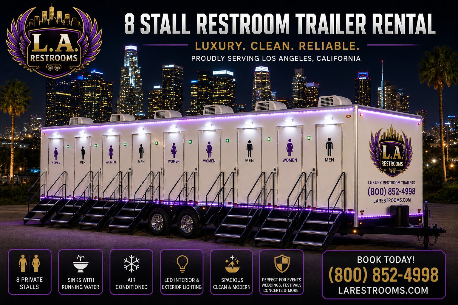L.A. Restrooms® Event Restroom Trailer Rentals