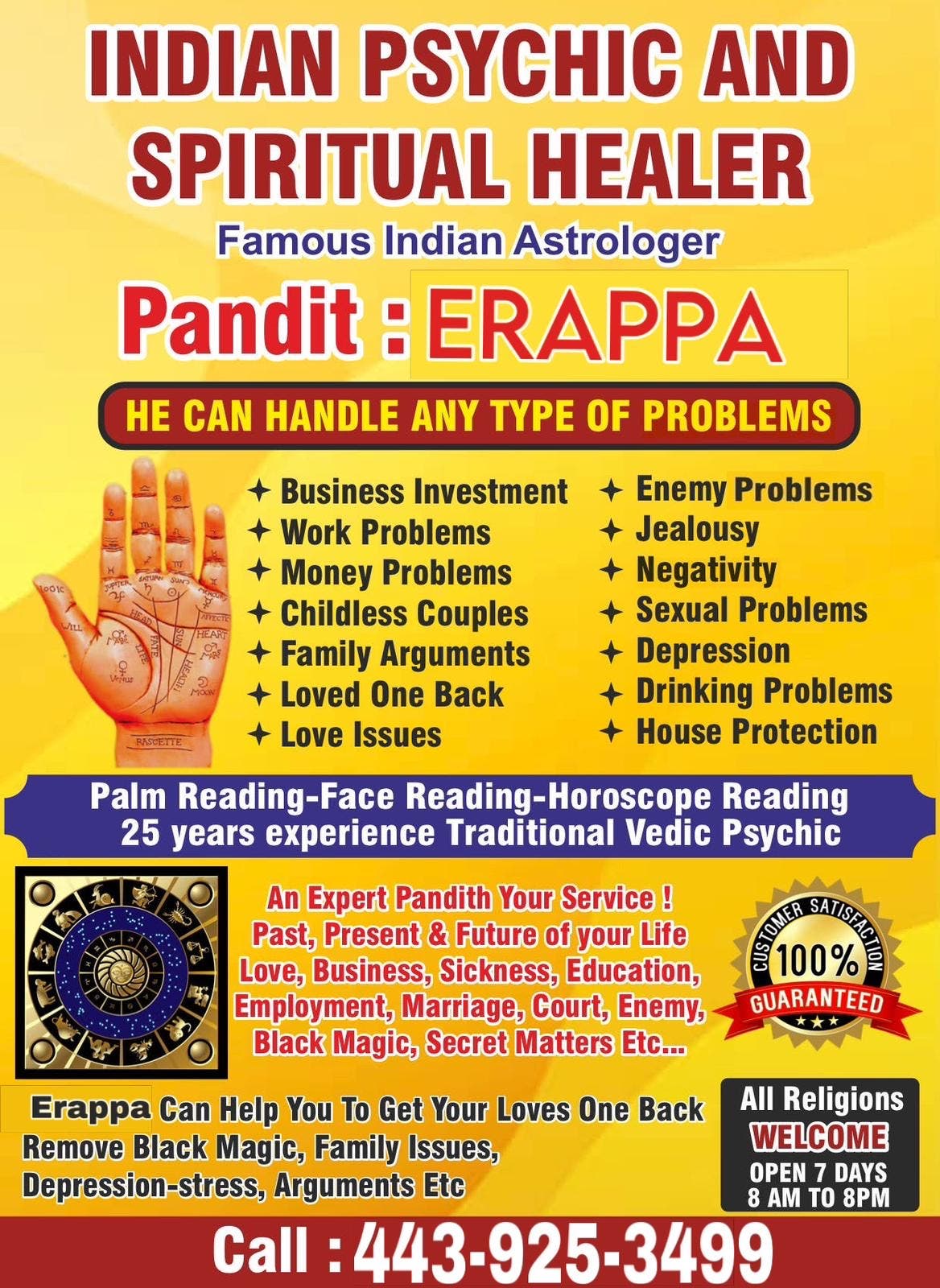 Psychic Indian astrologer in Maryland 