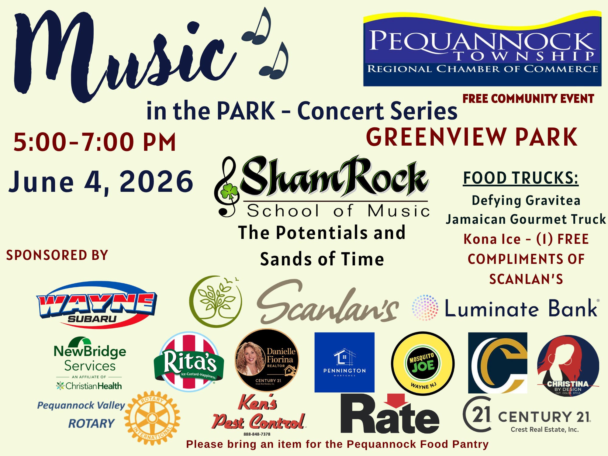 Pequannock Chamber of Commerce Music in the Park -Concert Series "ShamRock School of Music"