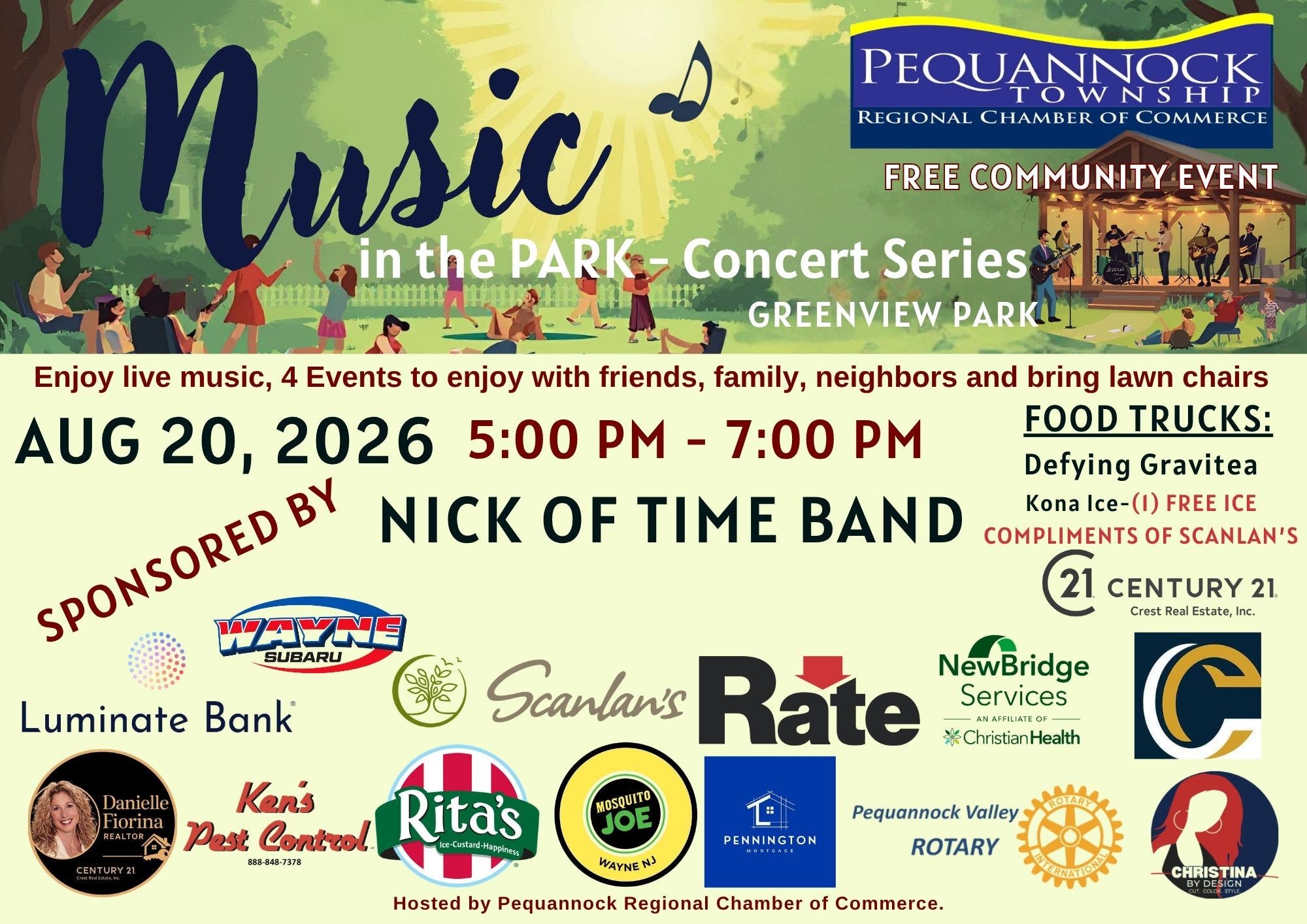 Pequannock Chamber of Commerce Music in the Park - Concert Series