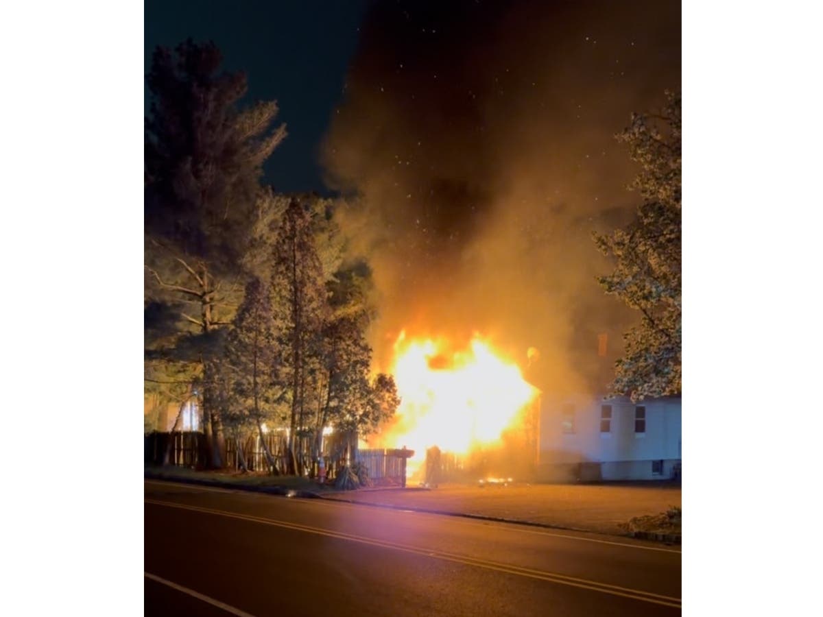 On April 18, around 11:30 p.m., Parsippany fire crews were called to a one-story two-family house with heavy fire from the "A" side.