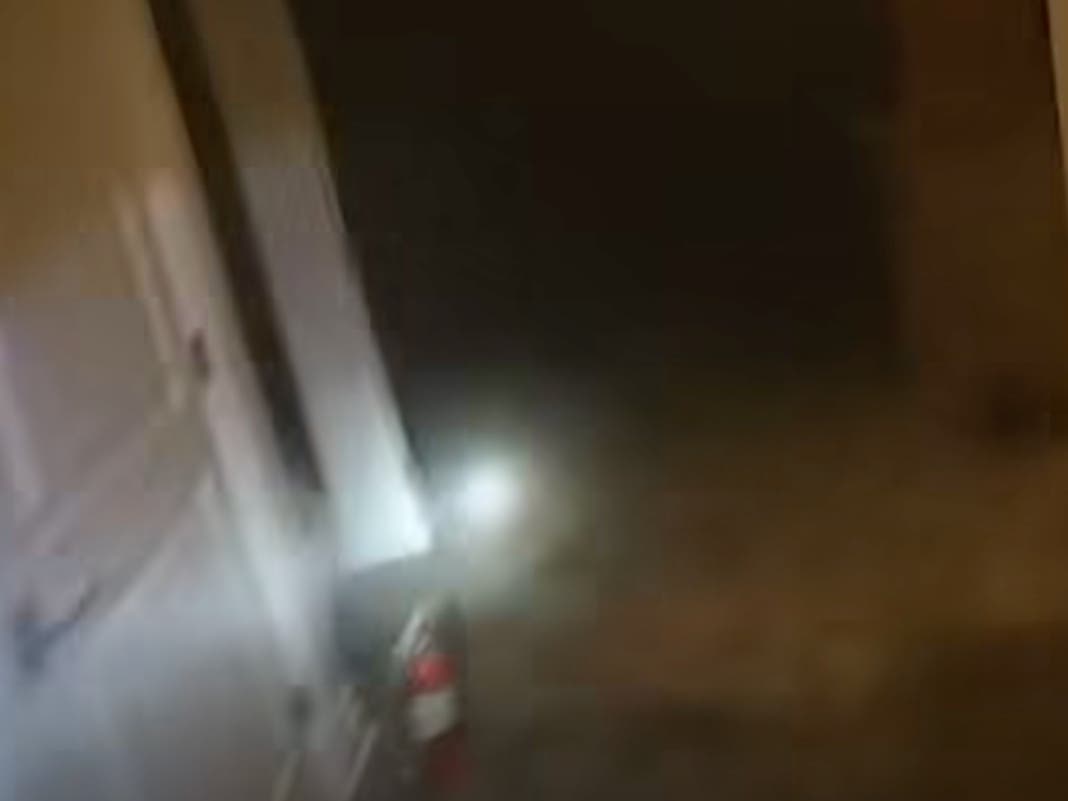 Sergeant Robert Kalweit used a department-issued fire extinguisher to quell the blaze. 