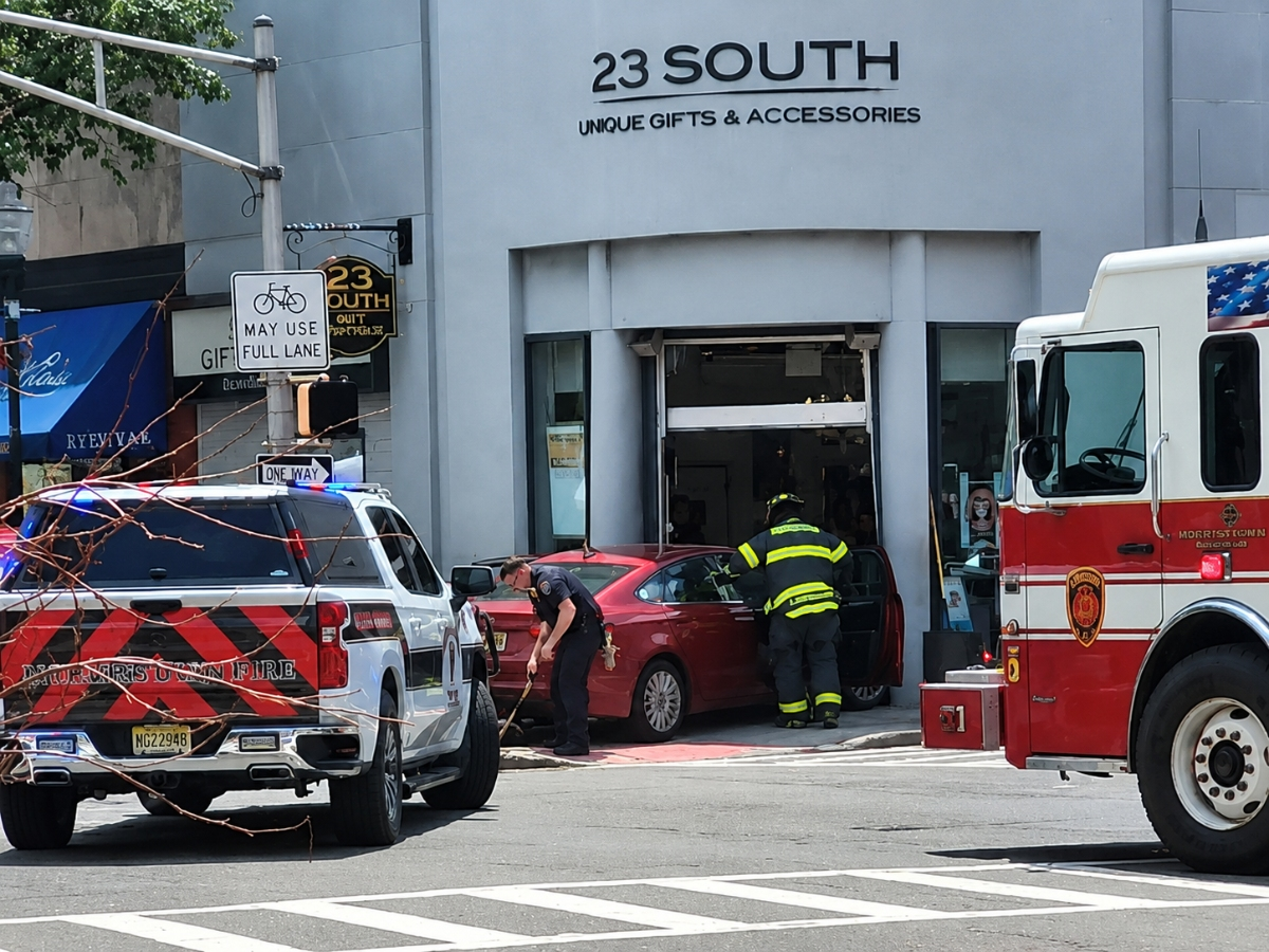 On Sunday, a car crashed into the front doors of the 23 South Boutique on South Street, according to the store's social media post.