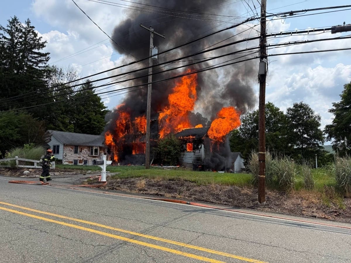 Several agencies responded to the house fire, which took more than three hours to extinguish. 