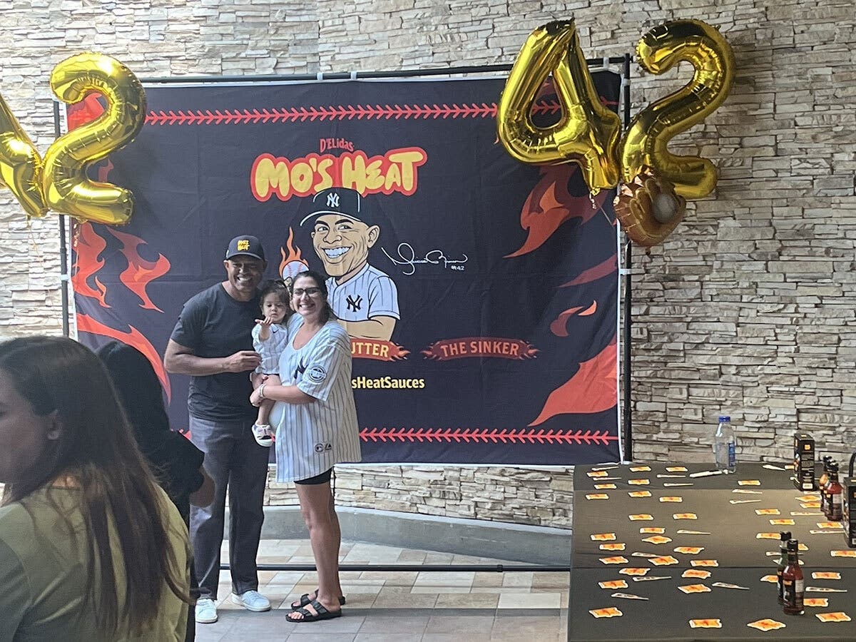 Mariano Rivera, widely regarded as the greatest closing pitcher in Major League Baseball history, stopped in Morristown on Thursday to showcase his new hot sauce brand, “Mo’s Heat.”