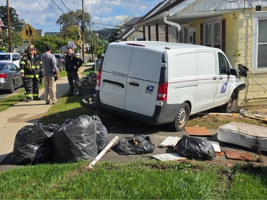 Nobody was seriously injured in the Monday morning crash, according to officials.