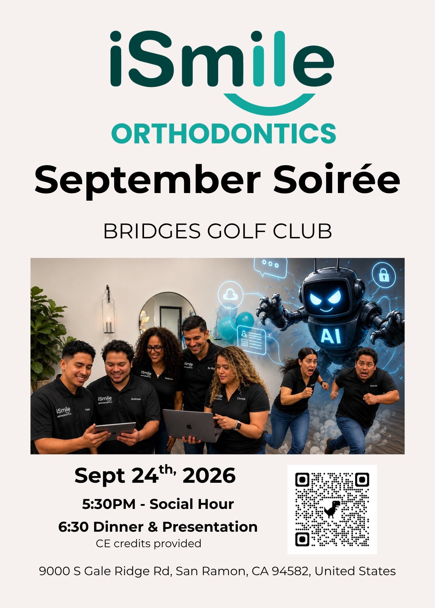 San Ramon CE Night: AI Tools & Pitfalls for Dental Teams by iSmile Orthodontics