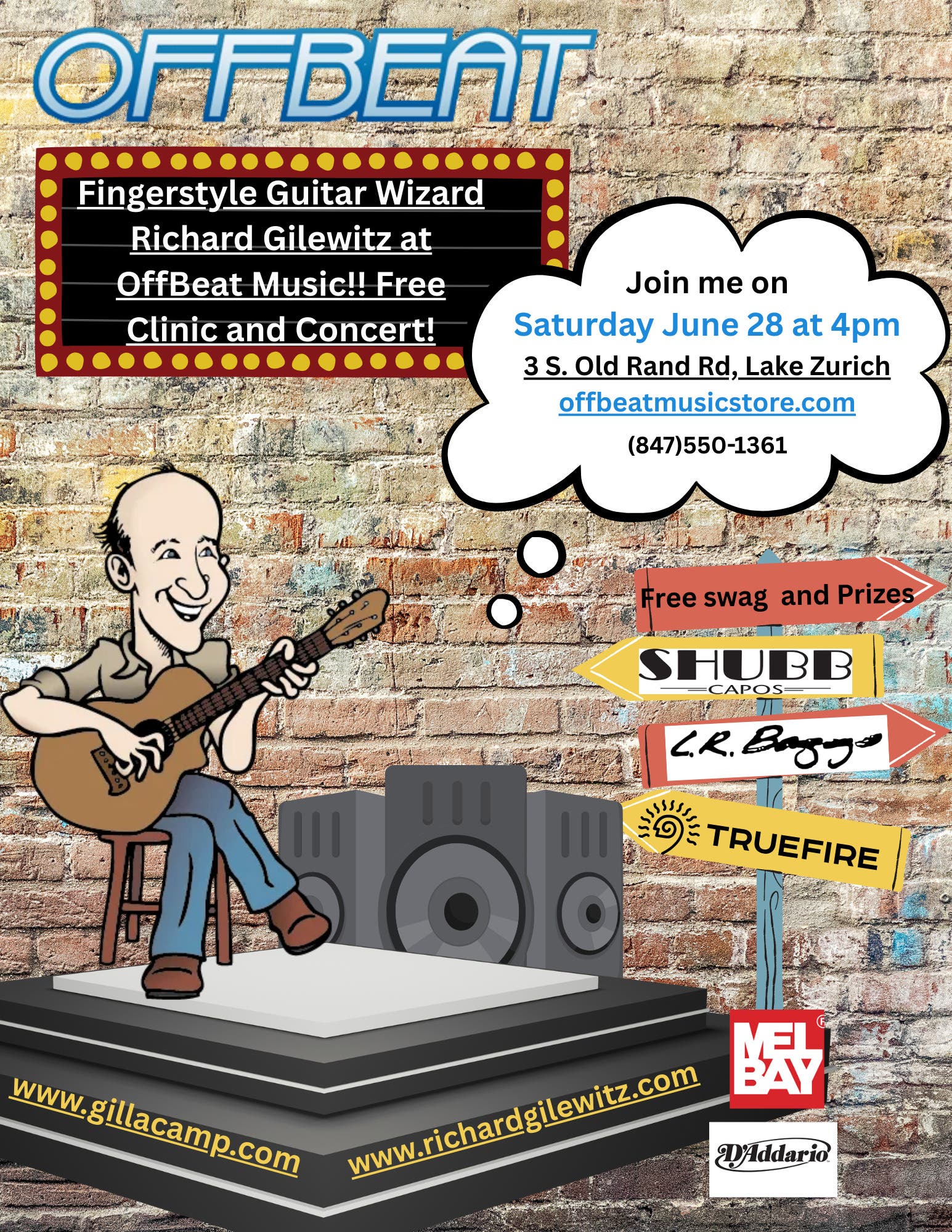 Offbeat Music featuring fingerstyle acoustic guitarist, Richard Gilewitz