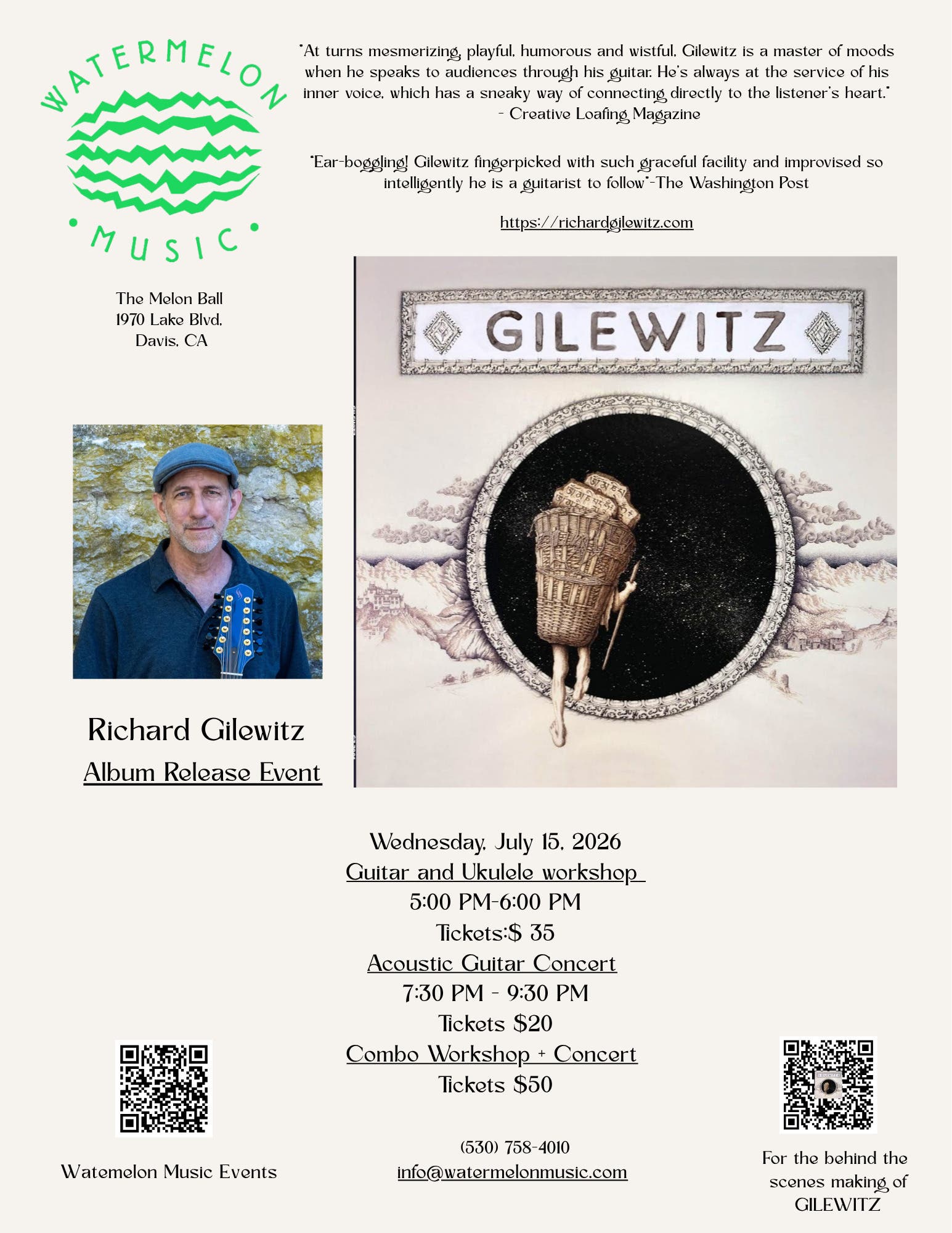 Richard Gilewitz Acoustic Guitar Concert