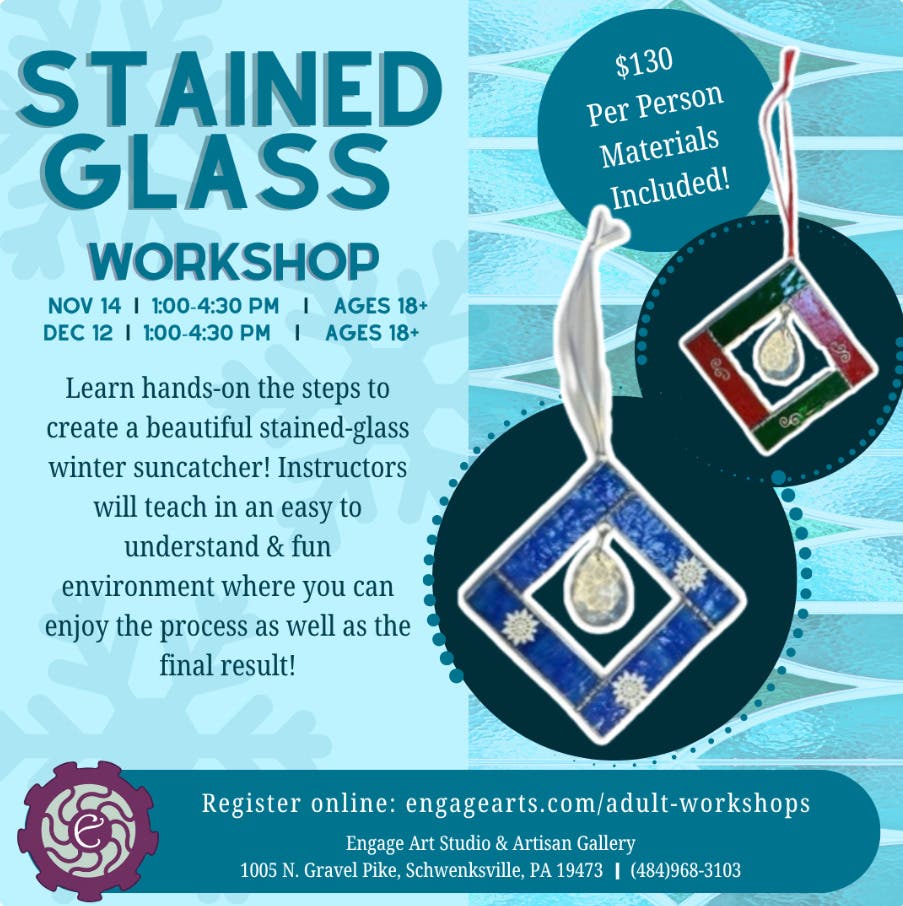 Stained Glass Workshop: Winter Suncatcher (Ages 18+)
