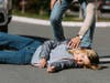 Partial,View,Of,Young,Woman,Mowed,Down,By,Driver,In