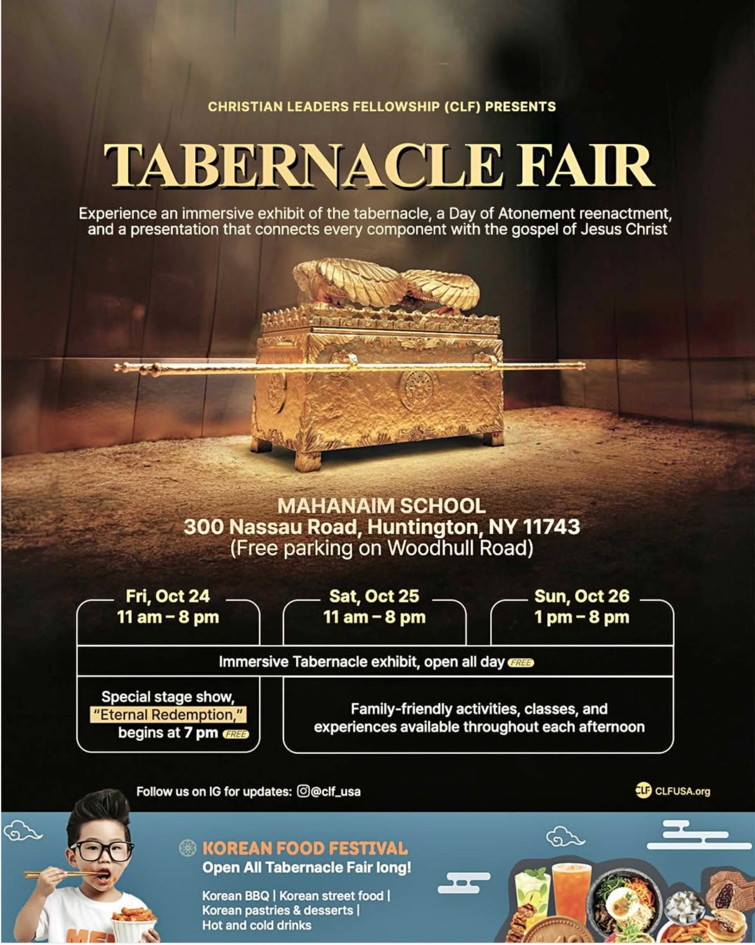Tabernacle Fair: Immersive Exhibit | Family Fun | Korean Food Festival