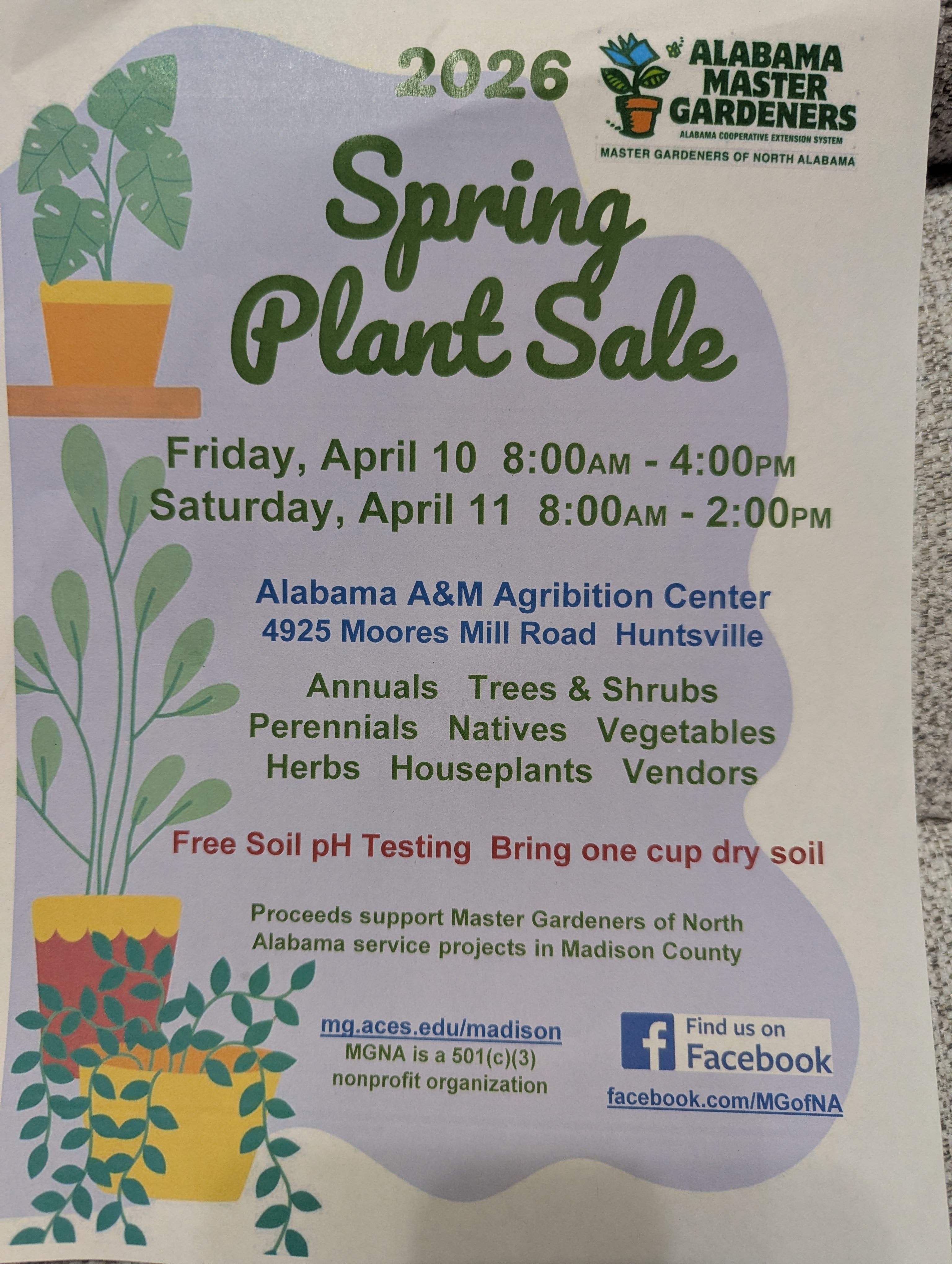 2026 Spring Plant Sale
