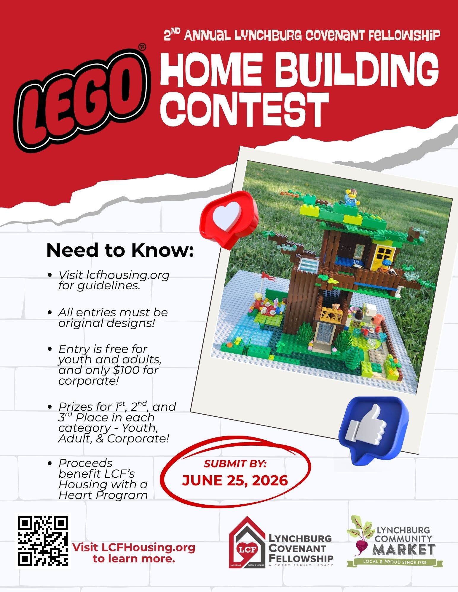 Deadline to Enter 2nd Annual LCF LEGO Home Building Contest