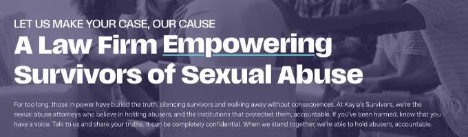 Kayla's Survivors - Sexual Abuse Attorneys 