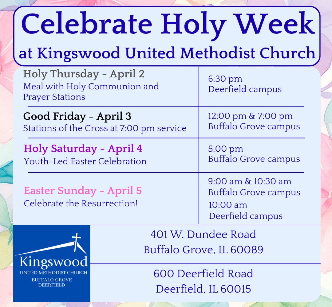 Apr 5 | Holy Week Services | Buffalo Grove, IL Patch