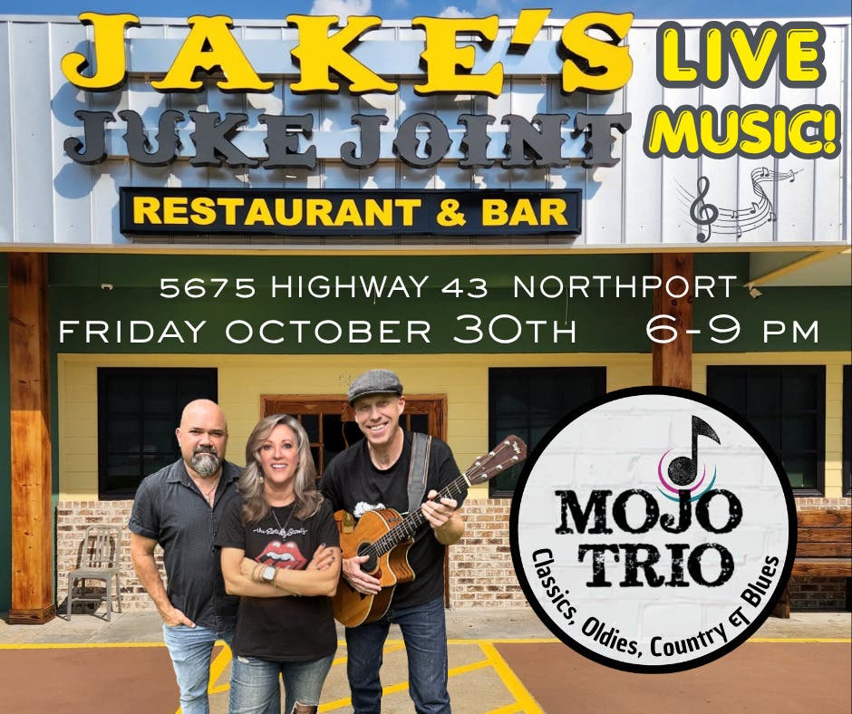LIVE MUSIC by MOJO TRIO and  DELICIOUS Steaks go GREAT together! 