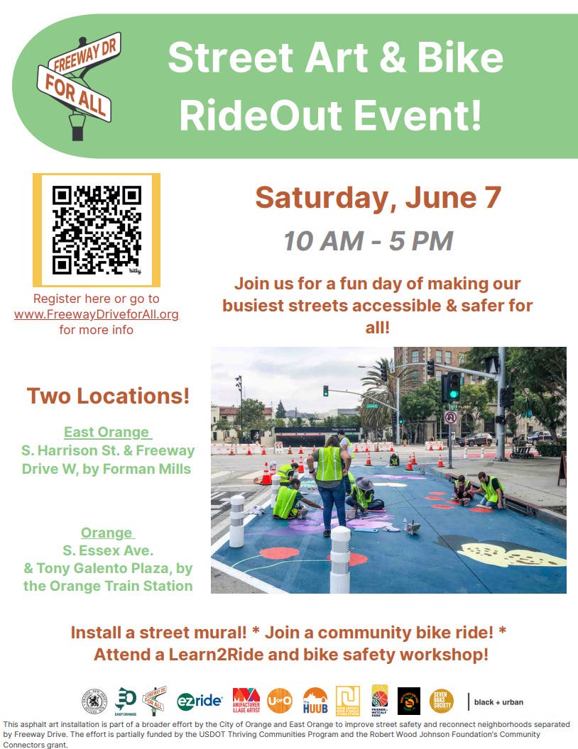 SAT. JUNE 7—Don’t Miss the Unveiling of New Street Murals in East Orange and Orange! 