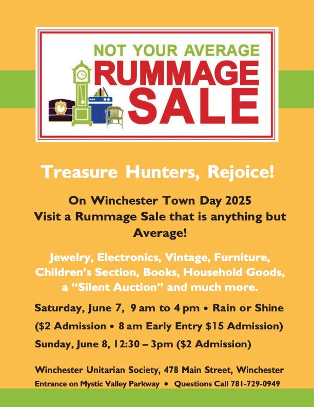 Jun 7 | Not Your Average Rummage Sale is Back! | Arlington, MA Patch