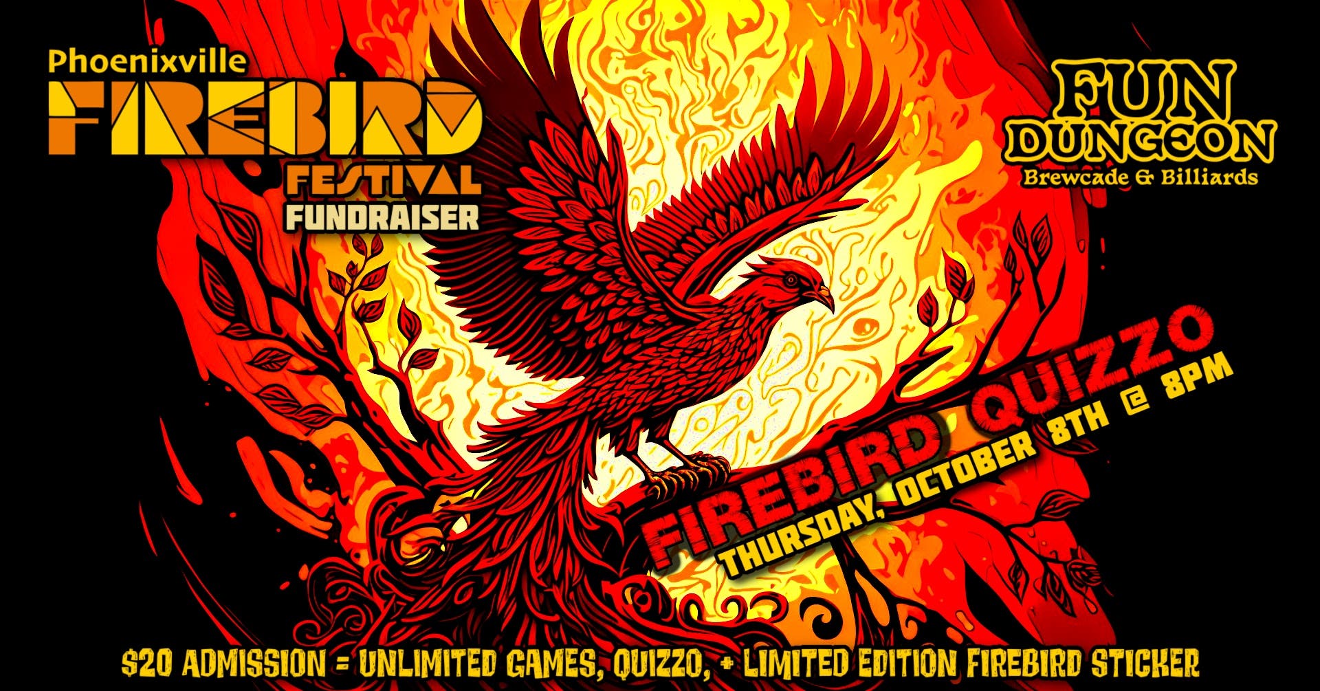 FIREBIRD QUIZZO (21+) Festival Fundraiser