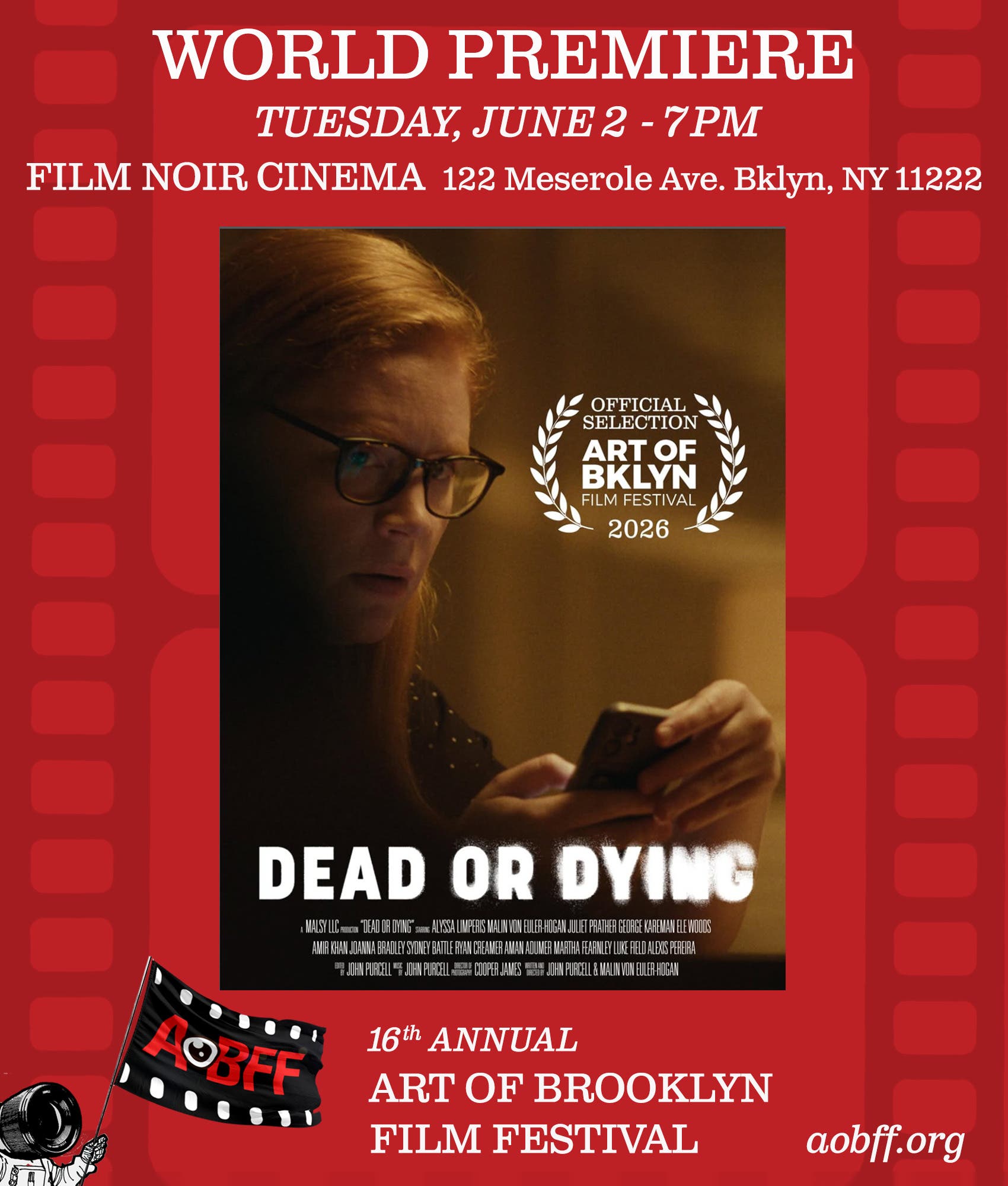 "Dead Or Dying" East Coast Premiere - 2026 ART OF BKLYN Film Fest