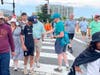 Drug Free World volunteer educating soccer fans