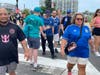 Drug Free World volunteer educating soccer fans