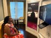 Guest of Open House watches one of the award-winning Public Service Announcements regarding the Truth About Drugs. 