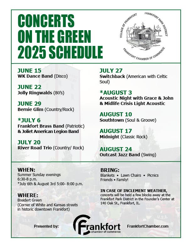 2025 Frankfort Chamber of Commerce Concerts on the Green - Southtown Soul & Groove