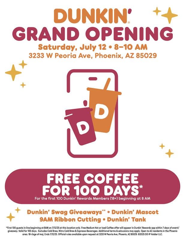Dunkin’ Celebrates Phoenix Grand Opening!
