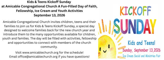 Kids & Teens Kickoff Sunday