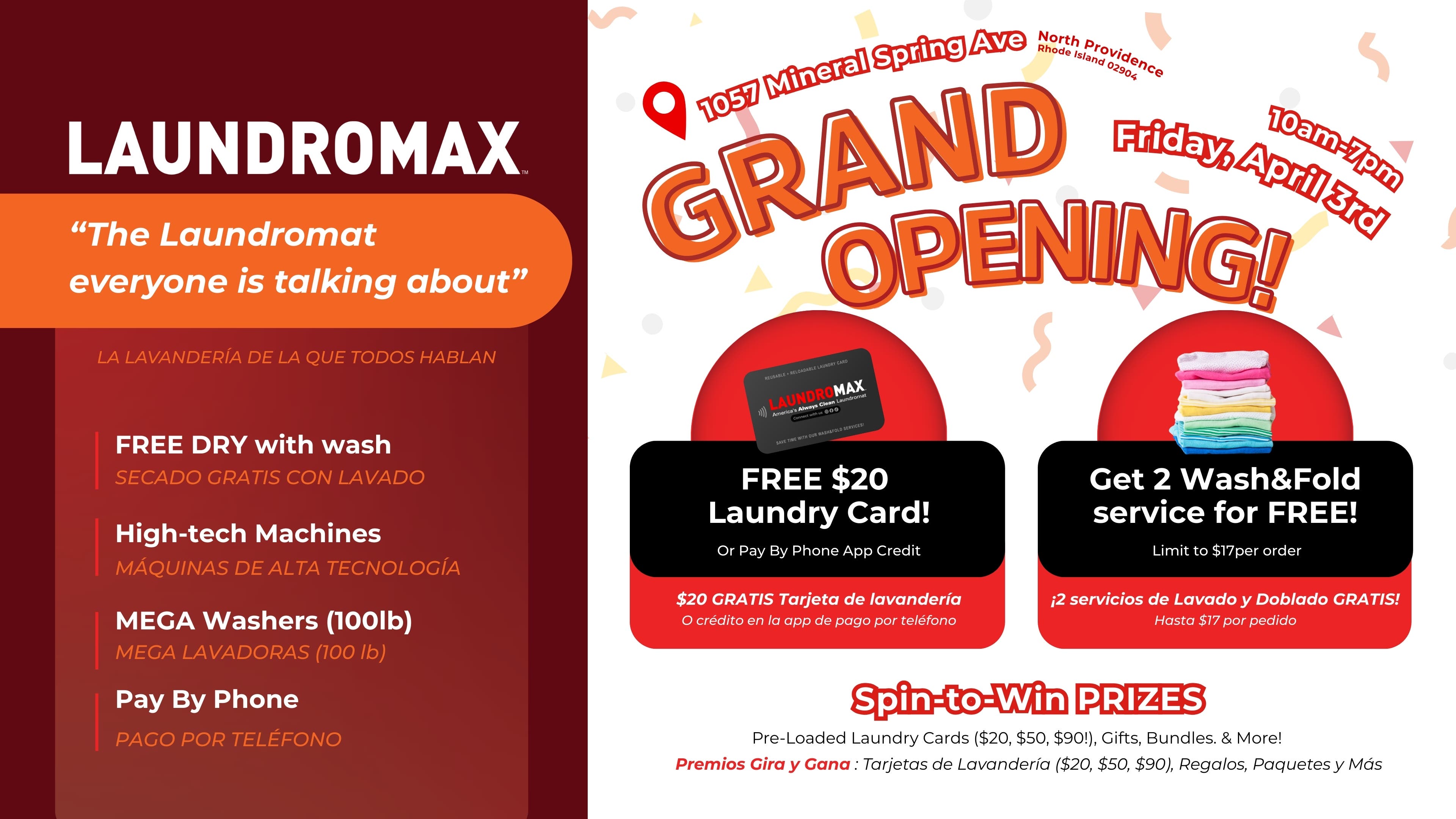 Laundromax Grand Opening Celebration - North Providence, RI