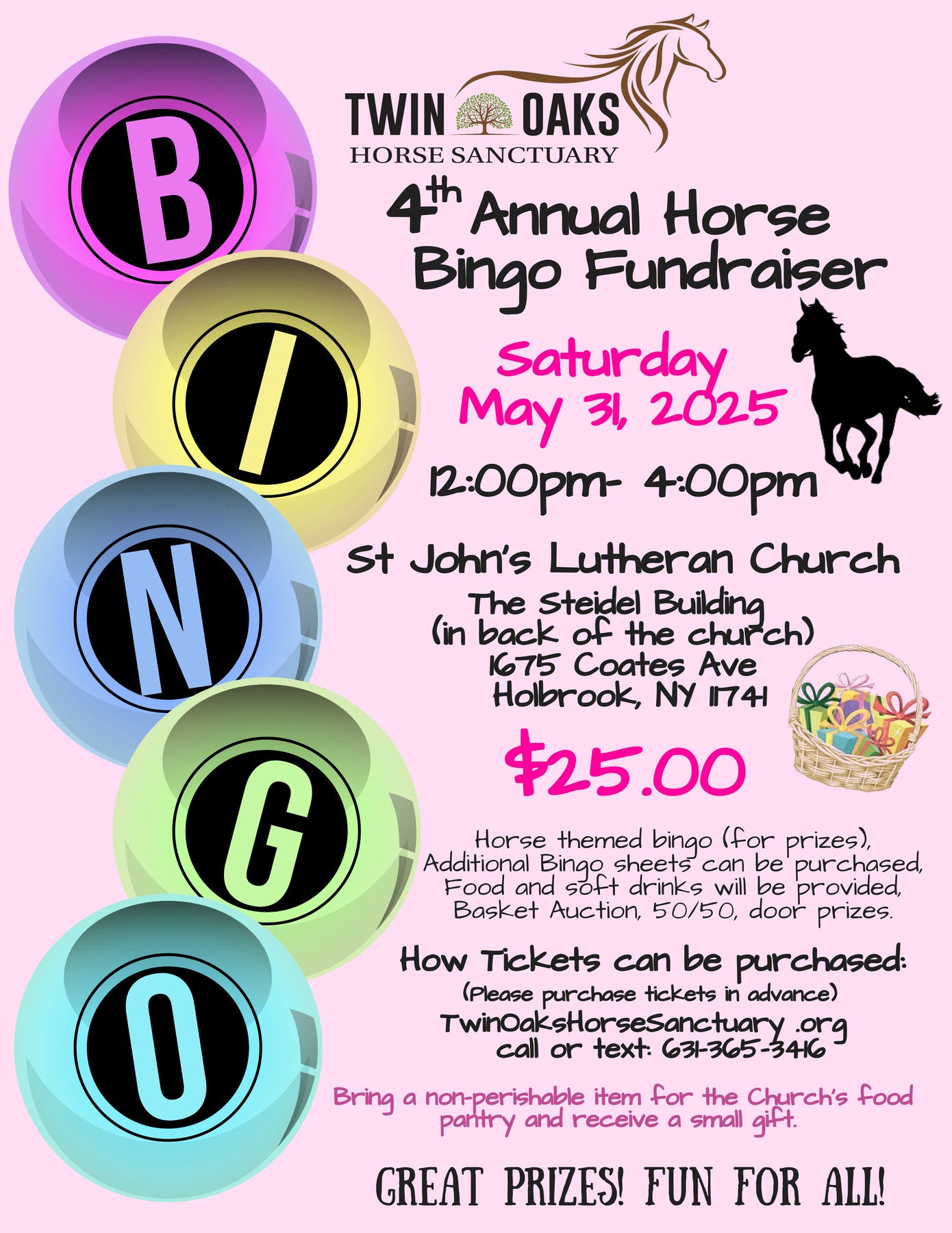 Horse Bingo Fundraiser 