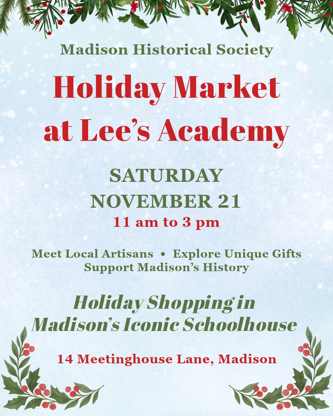 Madison Historical Society Holiday Market