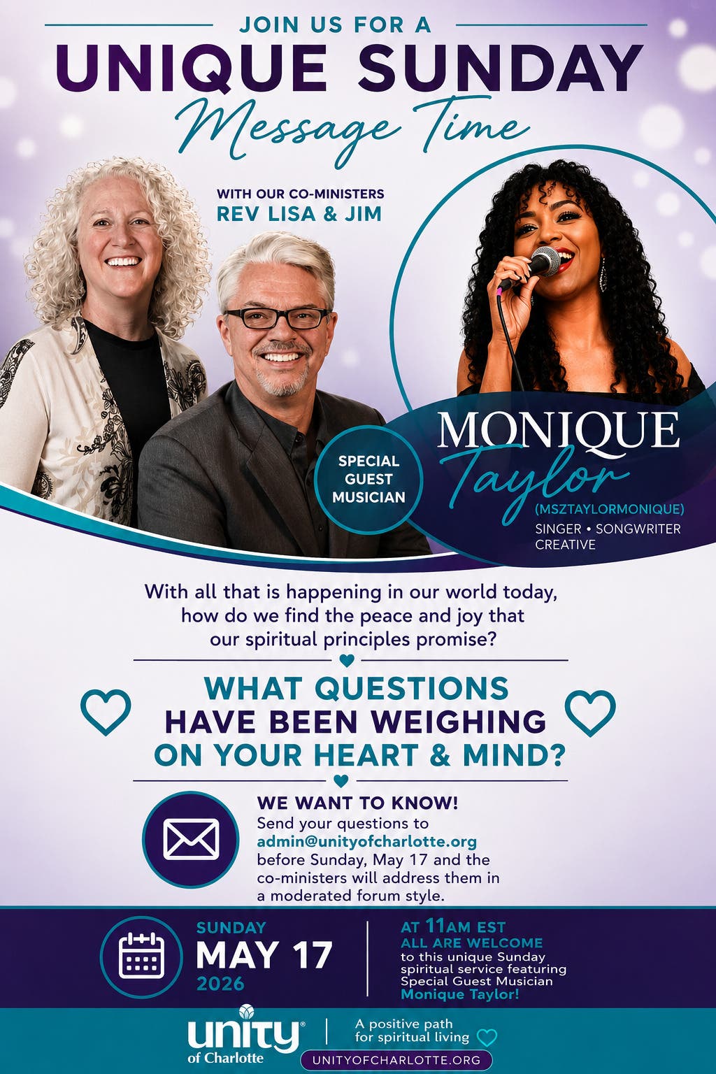What questions have been weighing on your heart and mind?