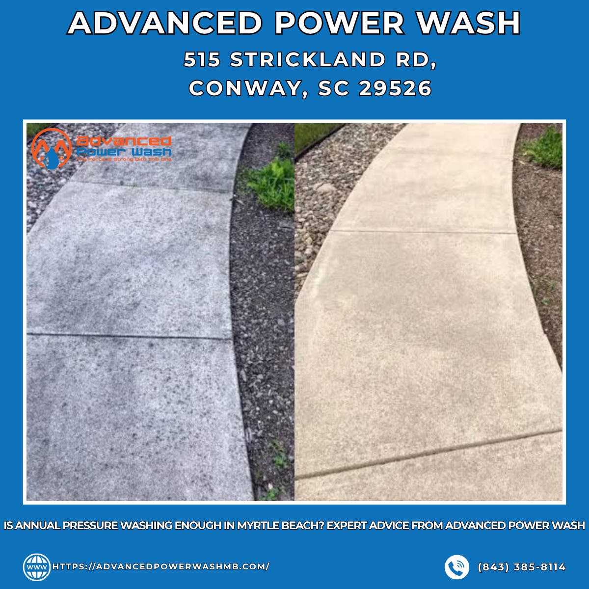 Is Annual Pressure Washing Enough in Myrtle Beach? Expert Advice From Advanced Power Wash