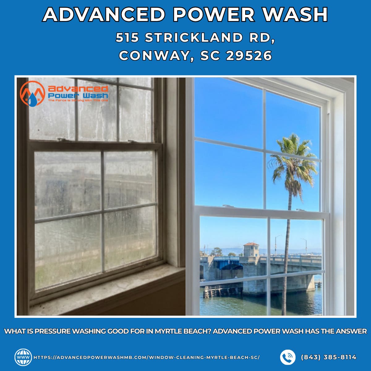 Can Window Cleaning Remove Tree Sap in Myrtle Beach? Advanced Power Wash Has the Answer