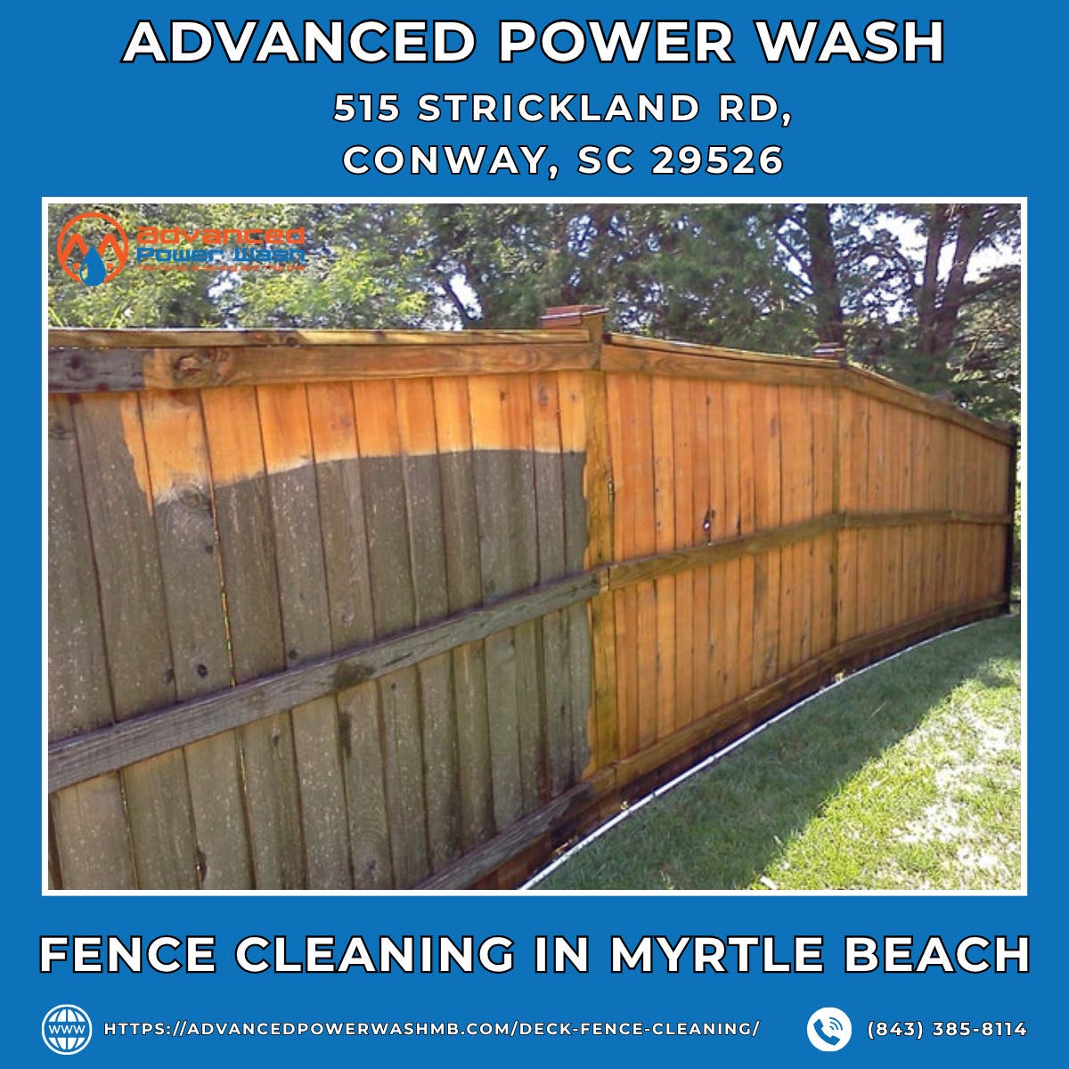 Fence Cleaning in Myrtle Beach - Advanced Power Wash