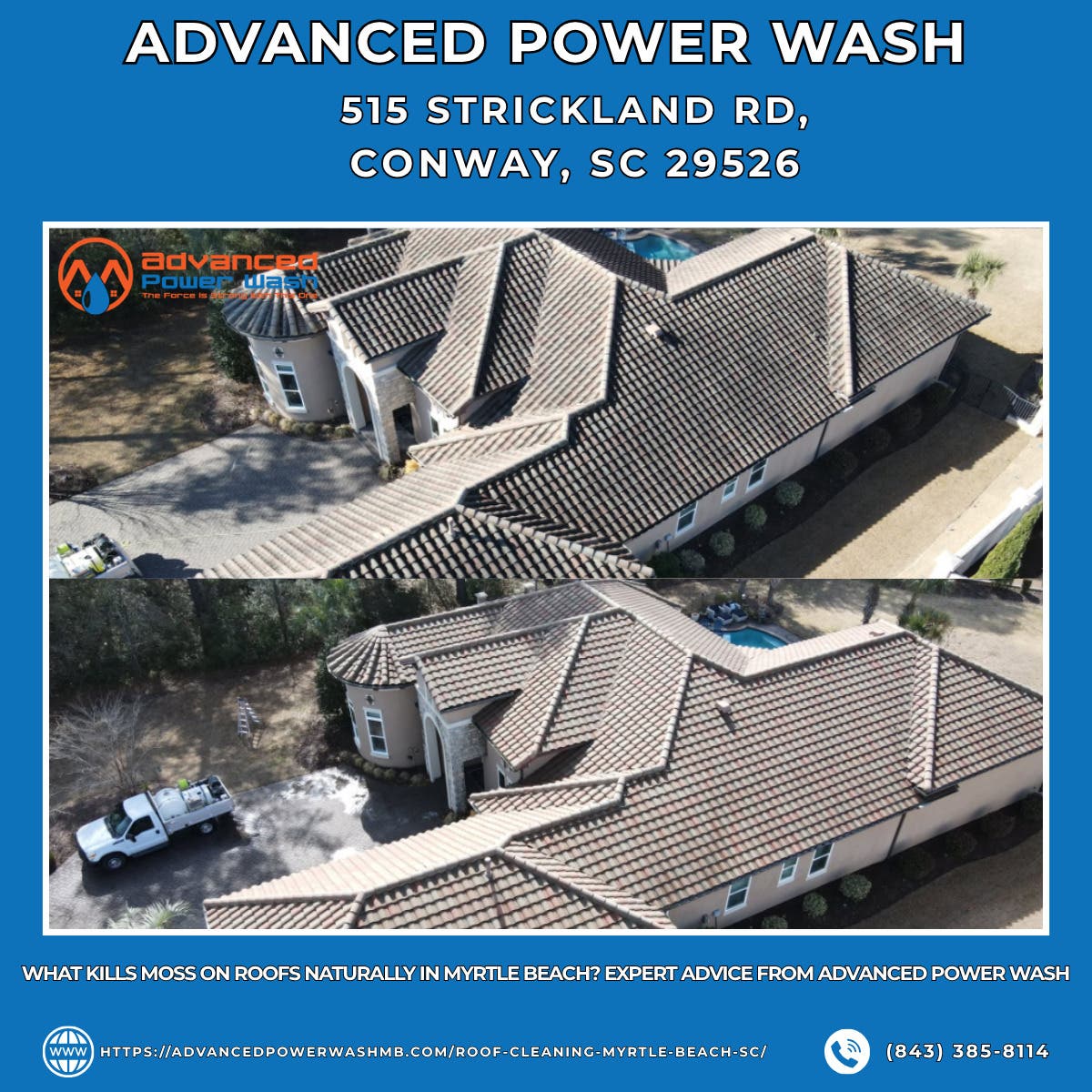 What Kills Moss on Roofs Naturally in Myrtle Beach? Expert Advice From Advanced Power Wash