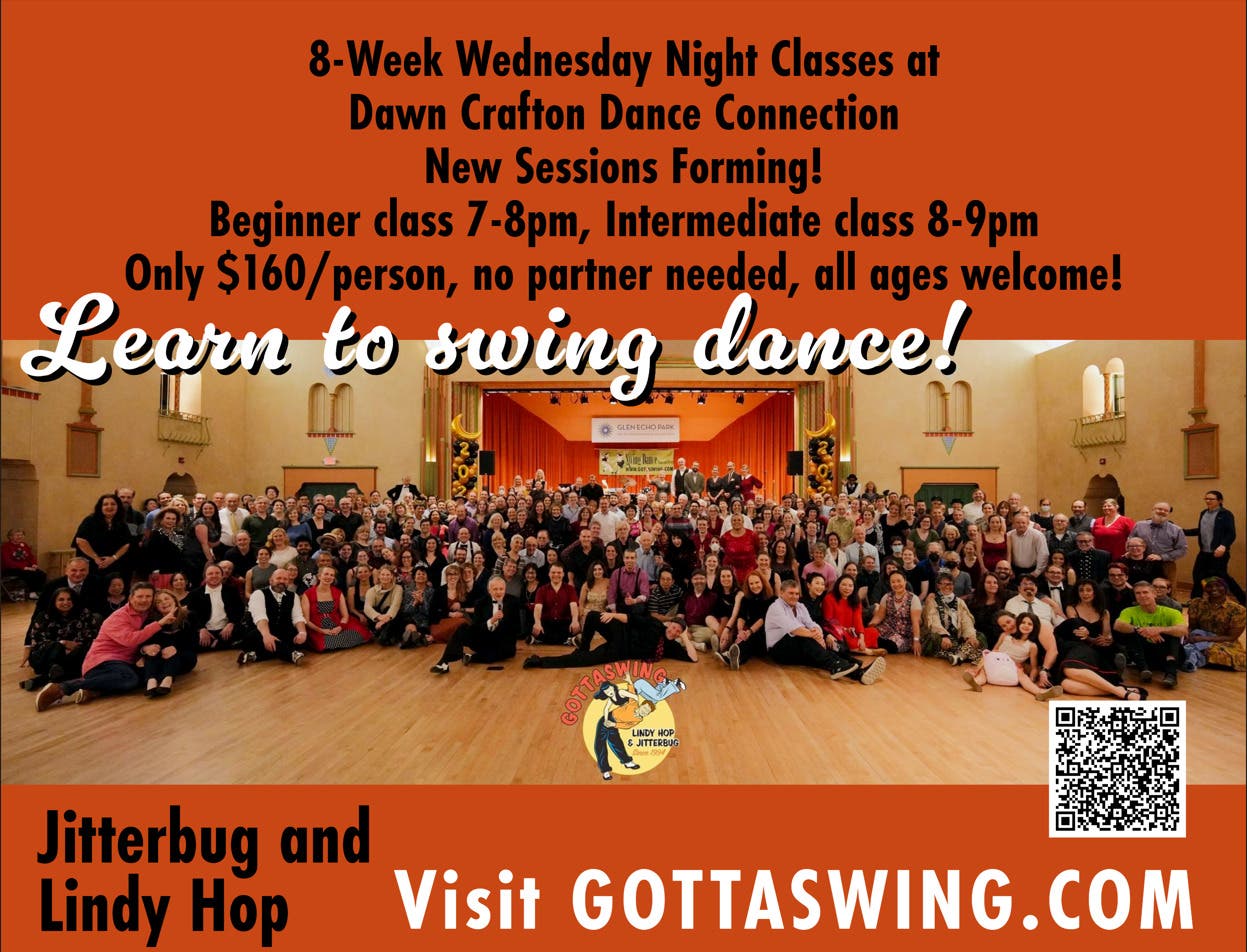Swing Dance Classes (East Coast Swing/Lindy Hop/Charleston)