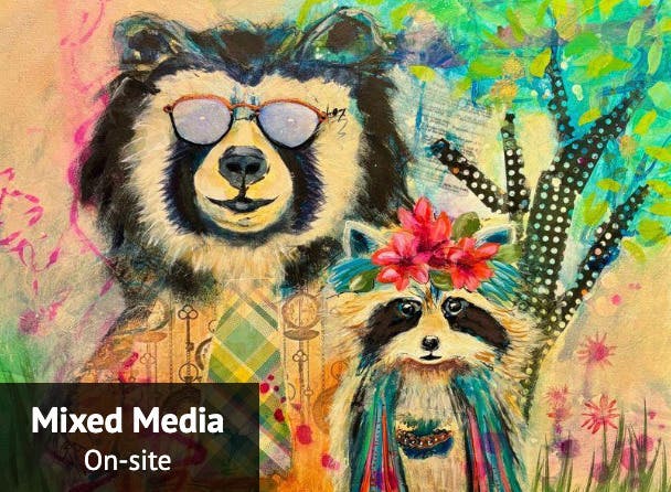 Expressive Mixed Media: Layers of You (4-week classes, Mon 2:00 PM - 4:30 PM)