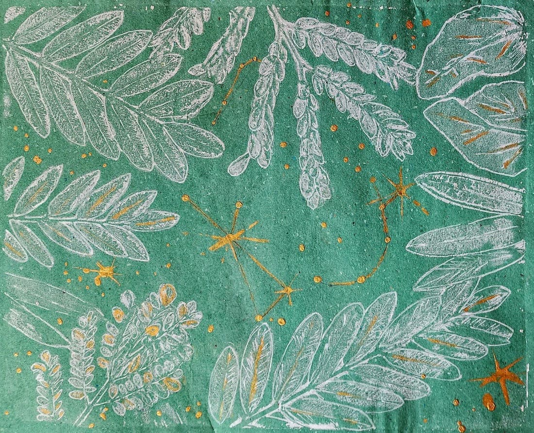 Botanical Printing with Gel Plates (Oct 9, 10:00 -1:00 pm)